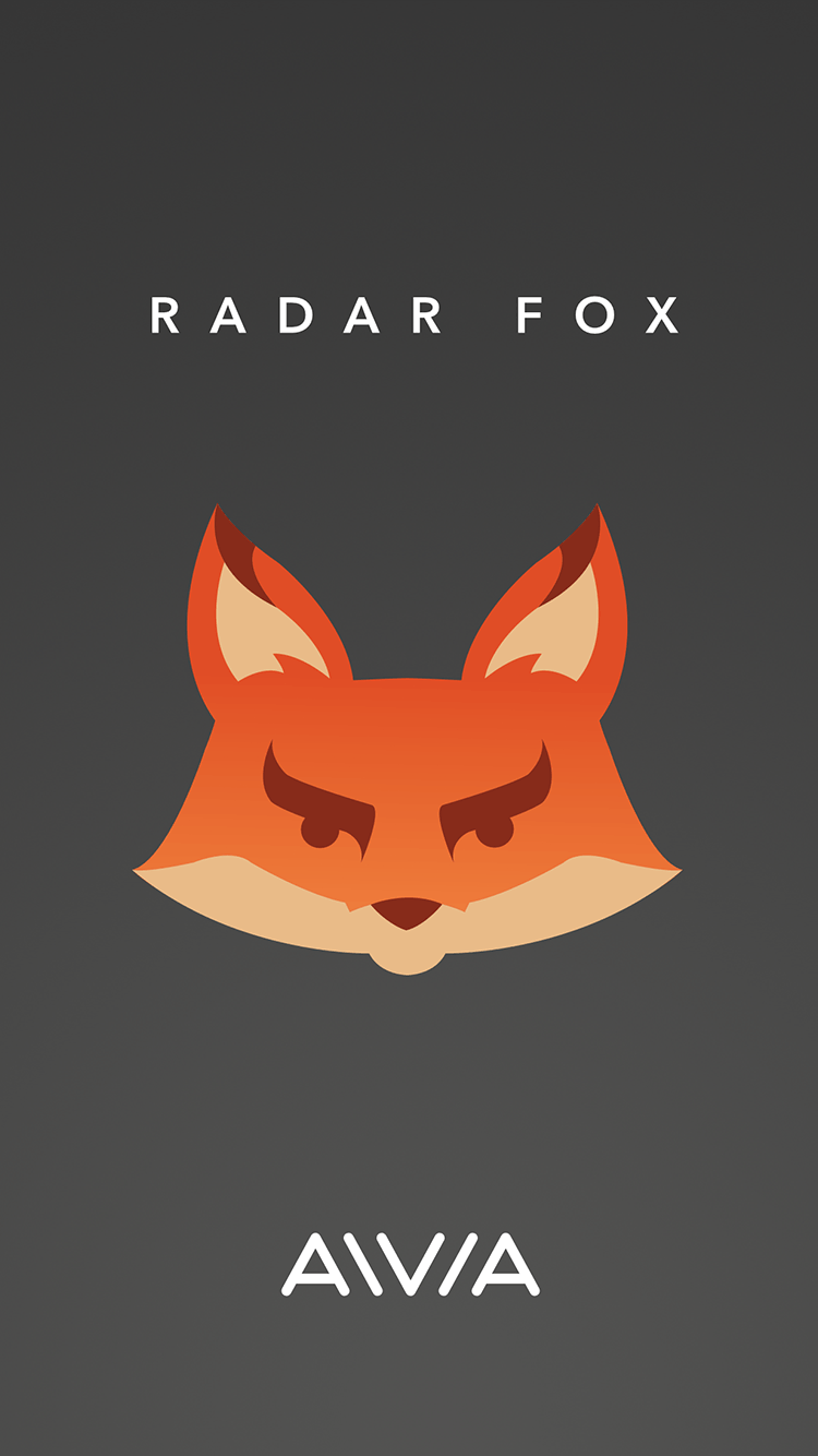 The Radar Fox mobile app's landing screen